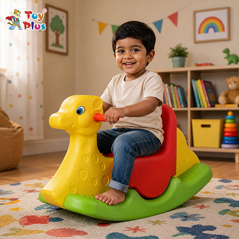 Toy Plus Kids Ride-On Rocker Toy for Indoor Play with Strong Base(Multicolor)