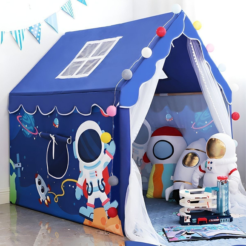 KALPATRU ENTERPRISE Extremely Light Weight Kids Play Tent House for Girls and Boys(Blue Space)(Multicolor)