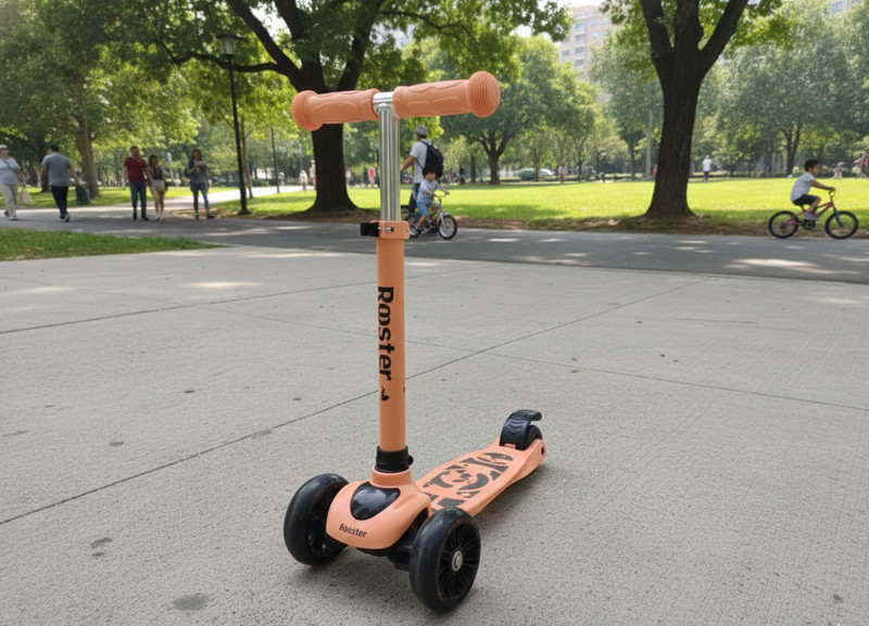ShopSapience Scooter for Kids- Toddler 3-Wheel Kick Scooter with LED Lights | Safe & Stable(Green)