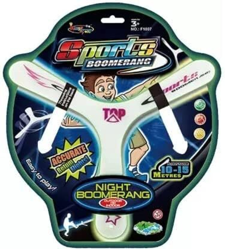 TMA ENTERPRISE Luminous Flying Disc Boomerang Toy Night Glowing Returning Throw Disc(Green)