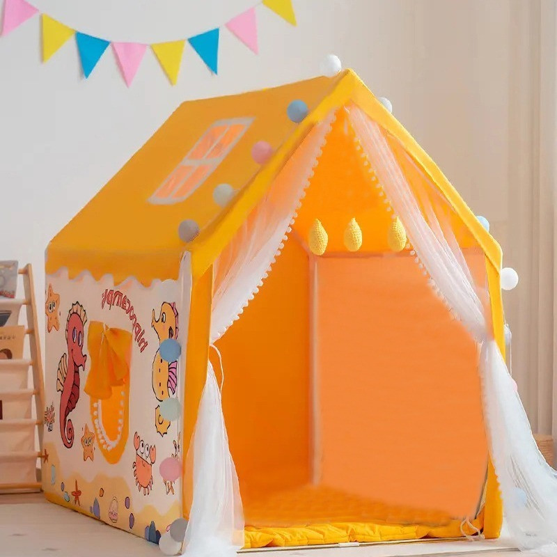 CHARVI ENTERPRISE kid Jumbo Size Kids Play Tent ORENGE House for 5Year Old Girls and Boys(Orange)