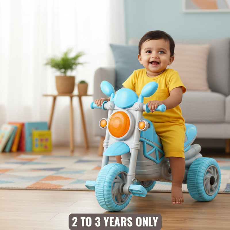VARAA G KIDS SCOOTER, LIGHT AND MUSIC FOR FUN, PREMIUM QUALITY, FOR ONLY 1,2,3 YEAR KIDS(Blue, Grey)