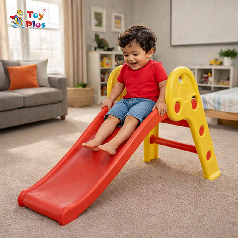 Toy Plus Children Slide Toy with Smooth Curve & Safety Features(Yellow, Red)