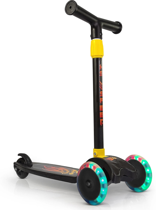 SPEEDFOX 3-Wheel Kids Scooter with Adjustable Handlebar PU wheel – Toddler Ride On Toy(Black)