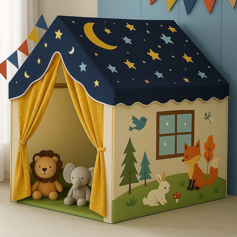 Sukan Tex kids tent house jungle them(Blue)
