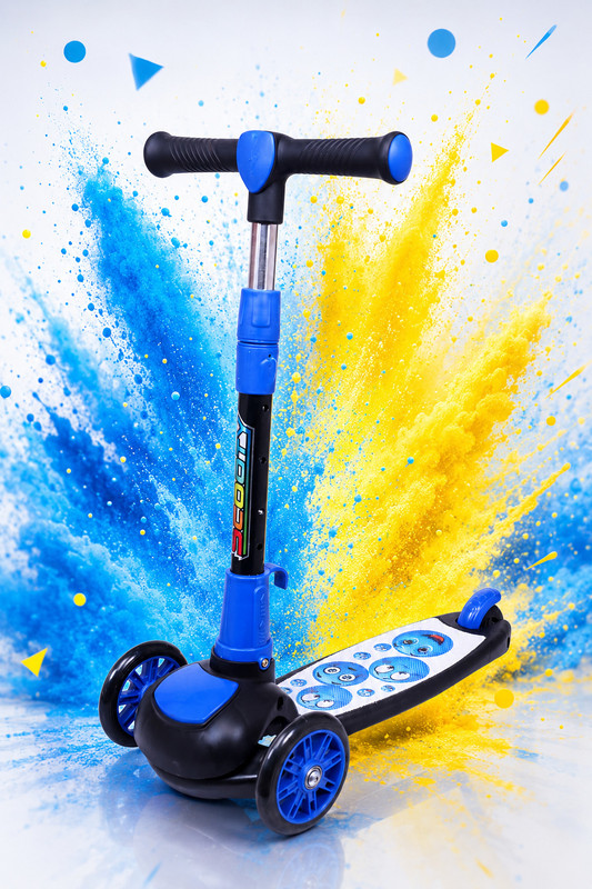 SPEEDFOX Foldable Kids Scooter 3 Wheel for Boys Girls | Adjustable | Ride on scooter(Black, Blue)