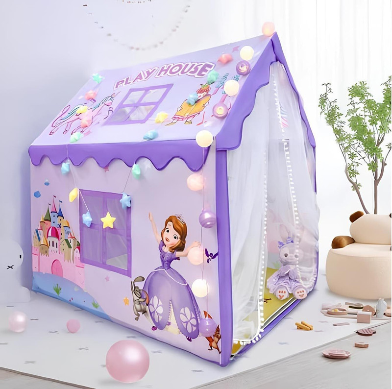 SANTGURU Light Weight Kids Play Tent House for 3-13 Year Old Kids(Multicolor, Purple)