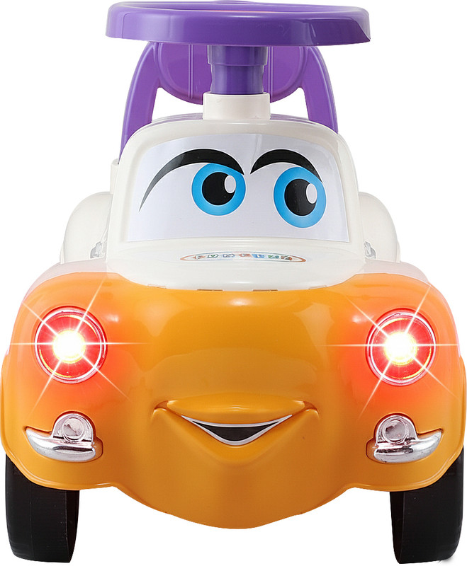 JoyRide Push Ride On Car for Kids 1-5 Years |Baby Push Car with Music,3D Lights Backrest(Blue)