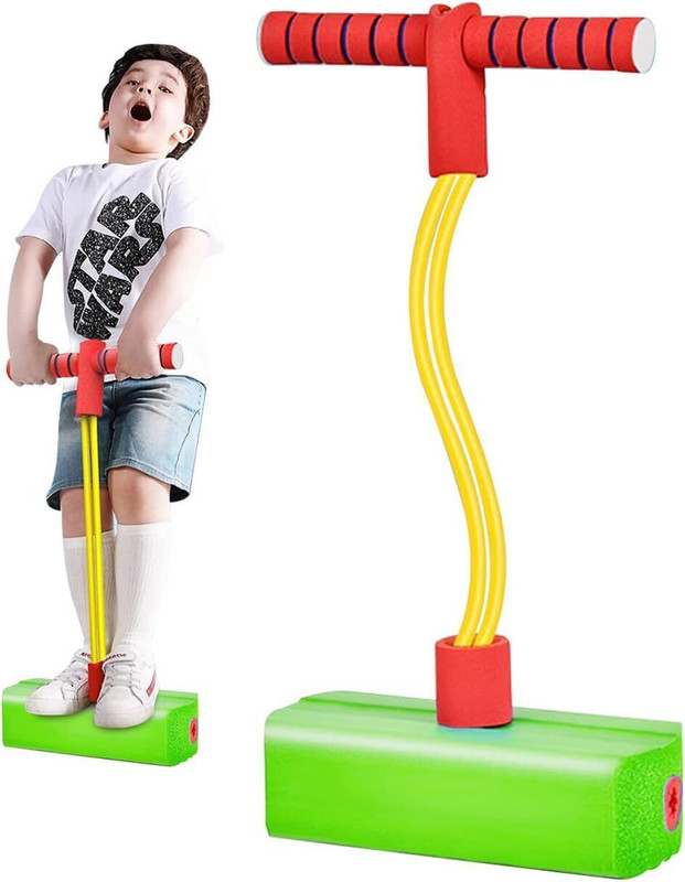 AKCredible Pogo Stick Toys for Boys Girls, Foam Pogo Jumper for Kids(Green)