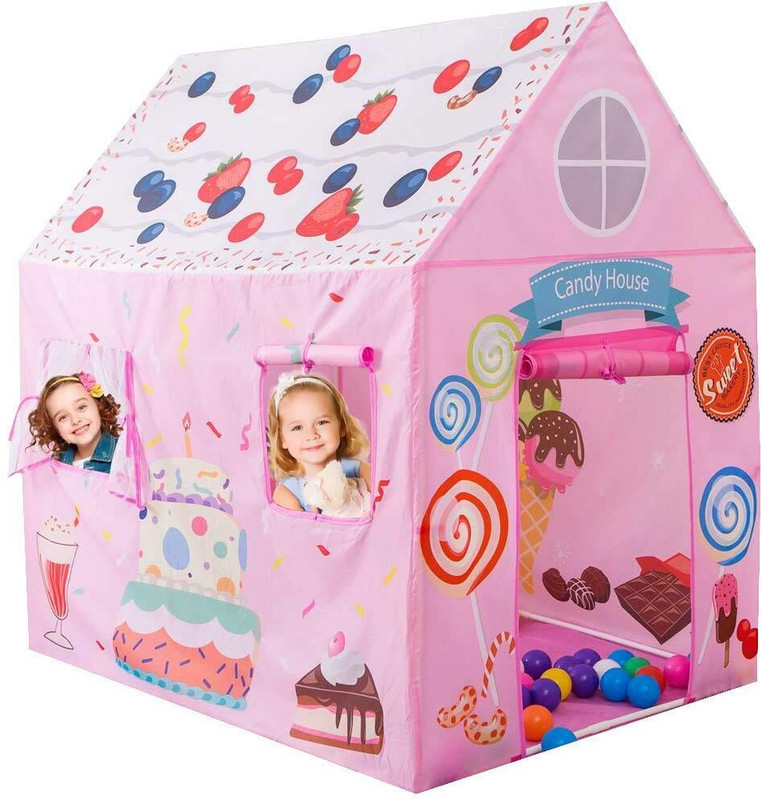 OSANA Jumbo size tent kids theme play tent house for kids 3 year to 10 year(Pink)
