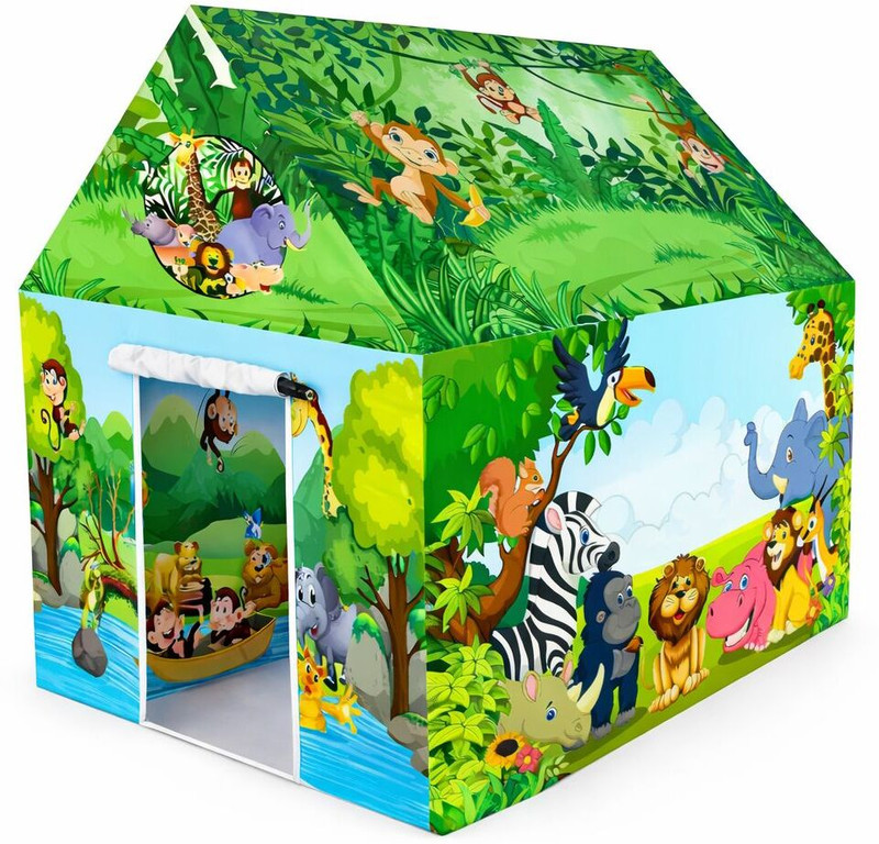 cantus Tent House 10 year kids toys Jungle tent house for boys and girls(Big Size)(Multicolor)