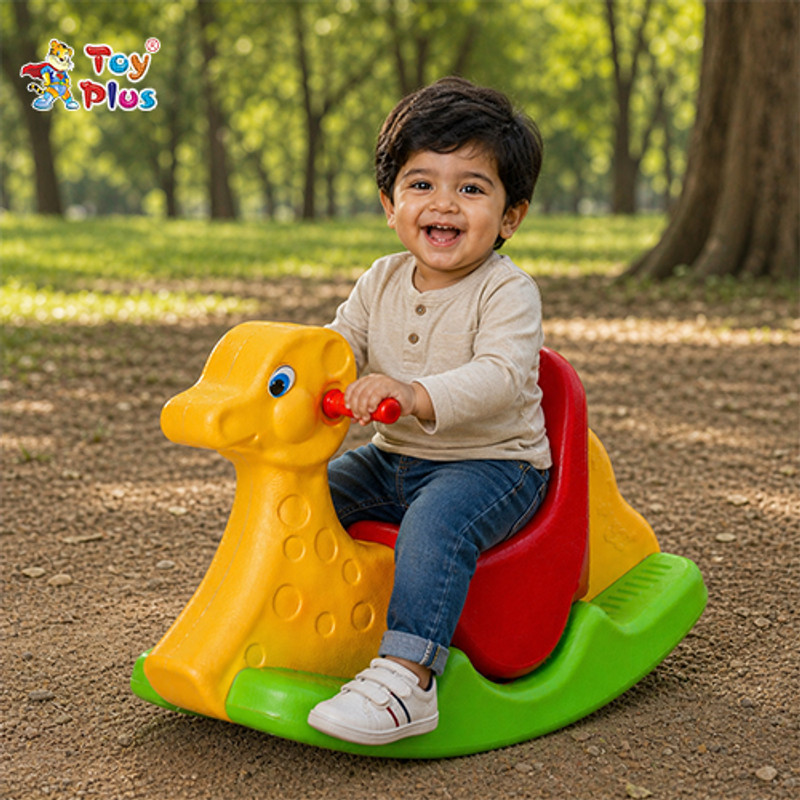 Toy Plus Kids Rocker Ride-On Toy with Easy Grip Handles & Comfortable Seat(Multicolor)