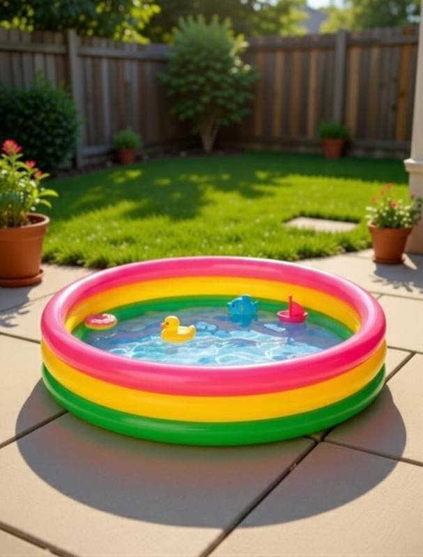 Vensan Round Kids swimming pool 2Feet inflammable for 0 to 2 Year (Multicolor) Inflatable Swimming Pool(Multicolor)