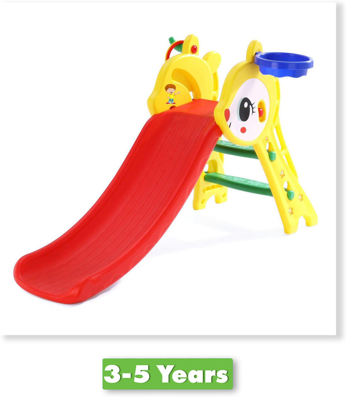 FLIPZON Baby Garden Rabbit Slide for Kids, Indoor-Outdoor (L-130 cm x B-50 cm x H-70 cm)(Multicolor)