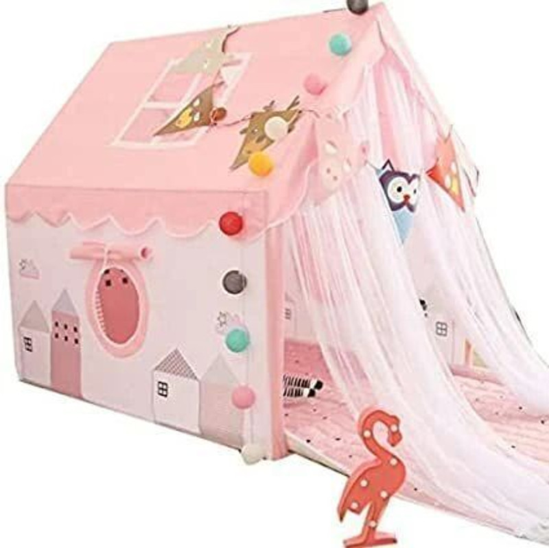 KENIX Pink City Kids Play Tent House Indoor Outdoor(Pink)