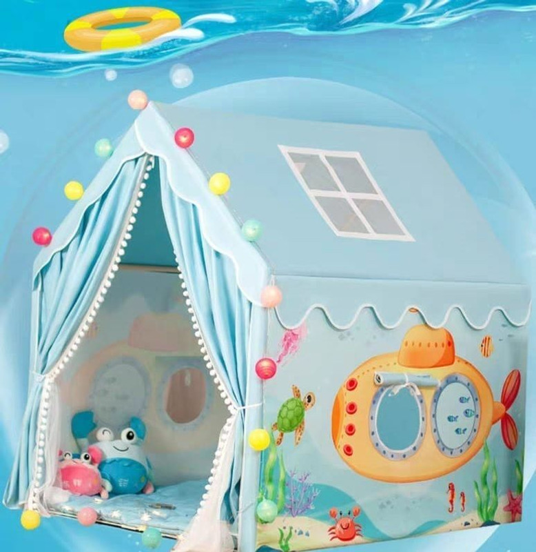 Kalptarucreation Fish castle happiness tant house for kids(Blue)