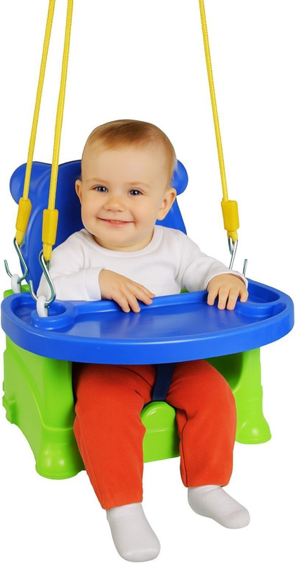 Play More 6-in-1 Multipurpose Baby Booster Seat Cum Swing - Bath/Car/Feeding Seat Chair(Blue, Green)