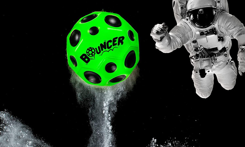 Craveon Crazy Soft Rubber Moon Bouncing Ball for Kids(Green)