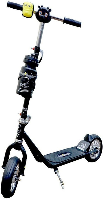 Maanit Power Ranger 2 Wheeler Scooter for Kids with Sipper Stand & Bell (Height Adjustable Scooter Upto 10 Years for Kids)(Black)