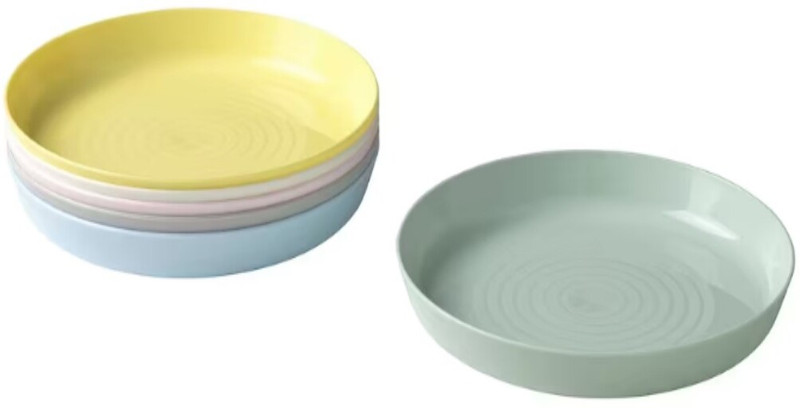 IKEA PLATES PACK OF 12, Quarter plates, Tiffin Plates, Snacks Plates ,Rice Plates, Dinner Plate(Pack of 12, Microwave Safe)