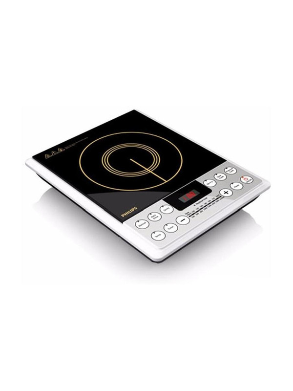 PHILIPS 2100 W Induction Cooktop Push Button(Silver, Black, HD4929)