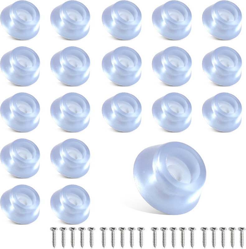HASTHIP 20pcs transparent rubber pads for furniture legs with screws non slip feet Boys (32 - 35 cm) Batting Pad(Beige, N/A)