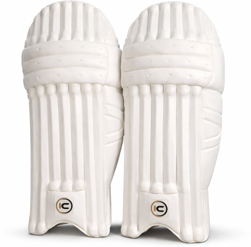 Intellect Creation comfortable Leg pads Men's (39 - 43 cm) Batting Pad(White, Gold, Men, Women, Leather Ball Cricket)