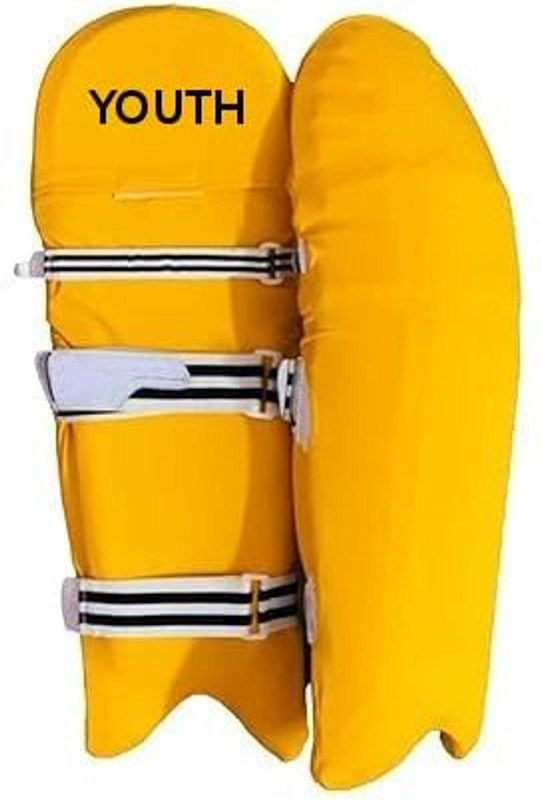 Raizex Cricket Leg Guard Pad Covers, Batting Pads Cover, Suitable Age for 12-16 Years Youth (36 - 38 cm) Batting Pad(Yellow, Youth)