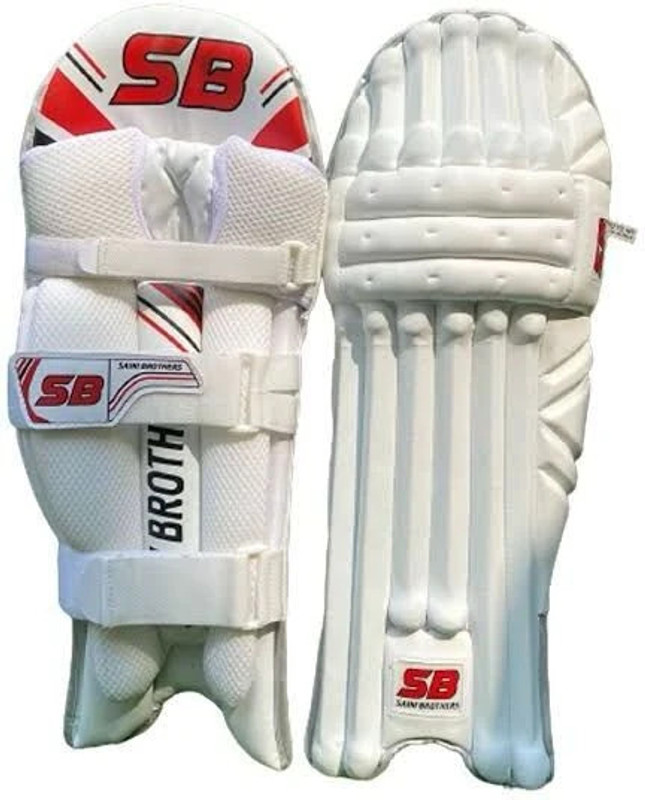 DRO VELCRO WHITE BATTING LEG PAD FOR CRICKET Youth (36 - 38 cm) Batting Pad(White, Compact For right Handed Batsman)