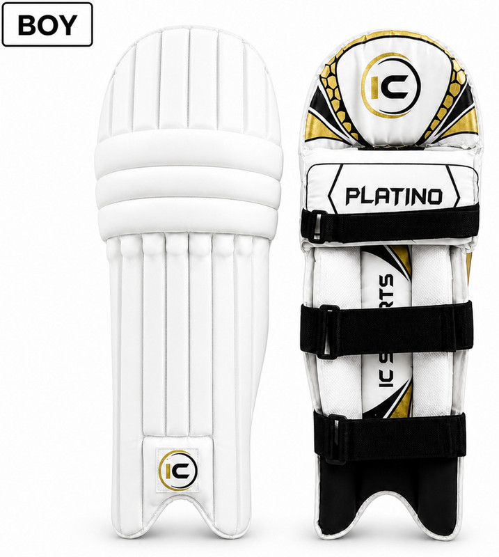 Intellect Creation Cricket Batting Pad For Tennis Ball and Soft Leather Youth (36 - 38 cm) Batting Pad(White, Men)