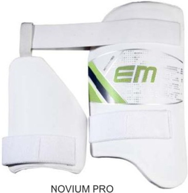 EM Novium Pro Cricket Thigh Guard Men's (39 - 43 cm) Batting Pad(White, Practice & Match Play)