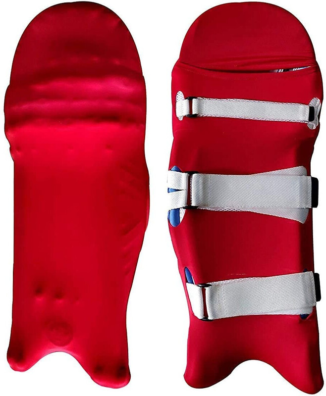 Rainox Cricket Batting Pad Covers, Leg Guards Cover, Leg Guard Outer Skin Clads Men's (39 - 43 cm) Batting Pad(Red, Right & Left)