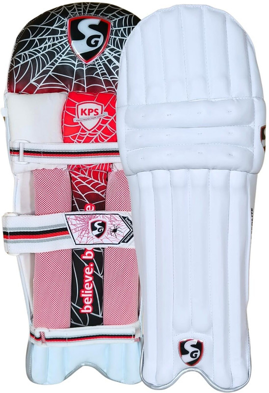 SG RP ECOLITE -Mens-17+ Boys (32 - 35 cm) Batting Pad(White, Red, Ambidextrous)
