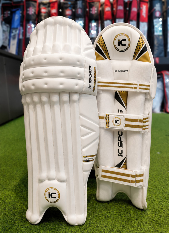 Intellect Creation IC Dominator Pro Cricket Right Hand Batting Pad | Lightweight | Professional Use Men's (39 - 43 cm) Batting Pad(White, Men, Women)