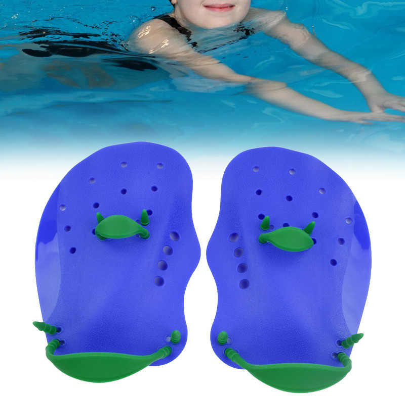 Spocco Swimming Training Hand Paddles with Adjustable Straps Swimming Fins Gloves 03 Hand Paddles(Multicolor)