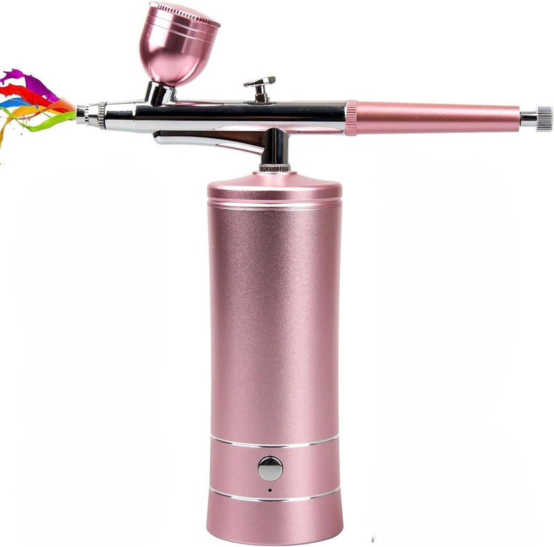 BOLT BEE Cordless Airbrush Kit with Compressor Airbrush Gun Air Assisted Sprayer(Black)