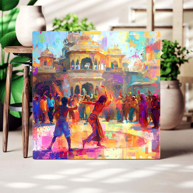 Indianara Canvas 24 inch x 24 inch Painting(With Frame)