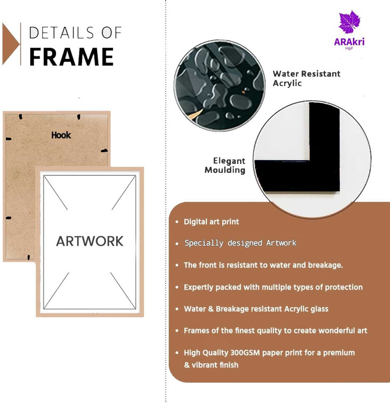 ARAkri AAMQ01AM 15 inch wall photo frame(Multicolor)