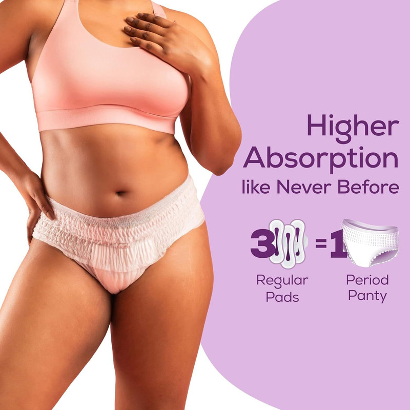 EverEve Ultra Absorbent Period Panties - L-XL (10 Pieces) - (70-115cm) Pantyliner(Pack of 10)