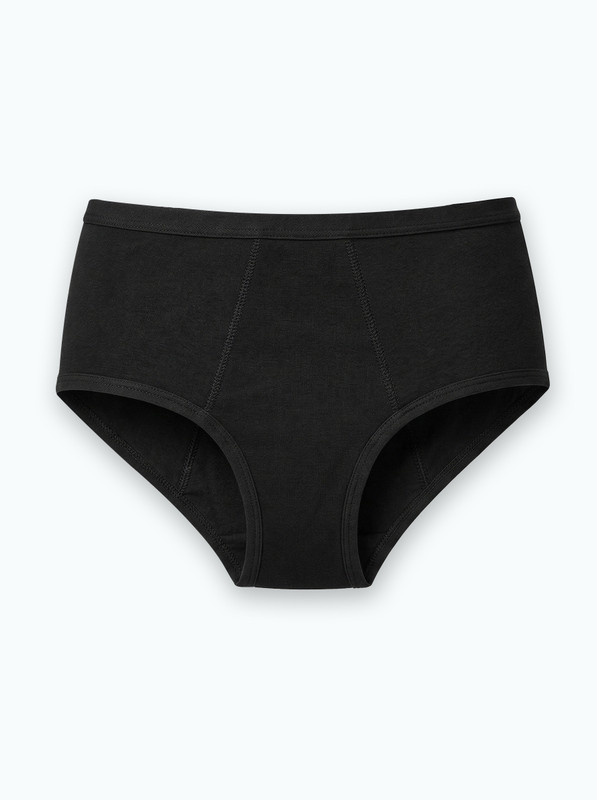 Healthfab GoPadFree Reusable Leak-Proof Menstrual Period Panty usable for 2 years without pads, tampons and menstrual cups, made of premium organic fabric - Women Periods Black Panty