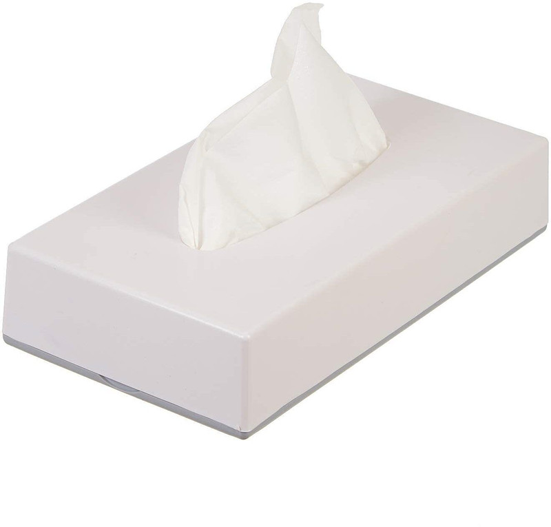 MJJ Elegant TableTop Dispenser Square Facial Tissue Dispenser and Holder for Bathroom Vanity, Bedroom, Desks Paper Dispenser