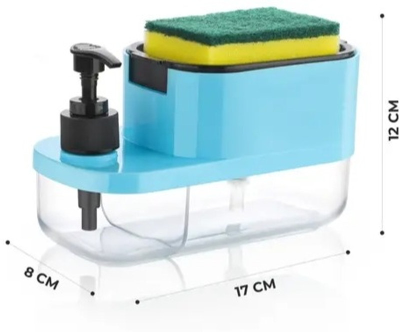 BHAVNEET HOUSE HOLD 2-in-1 Kitchen Soap Dispenser with Sponge Holder Paper Dispenser
