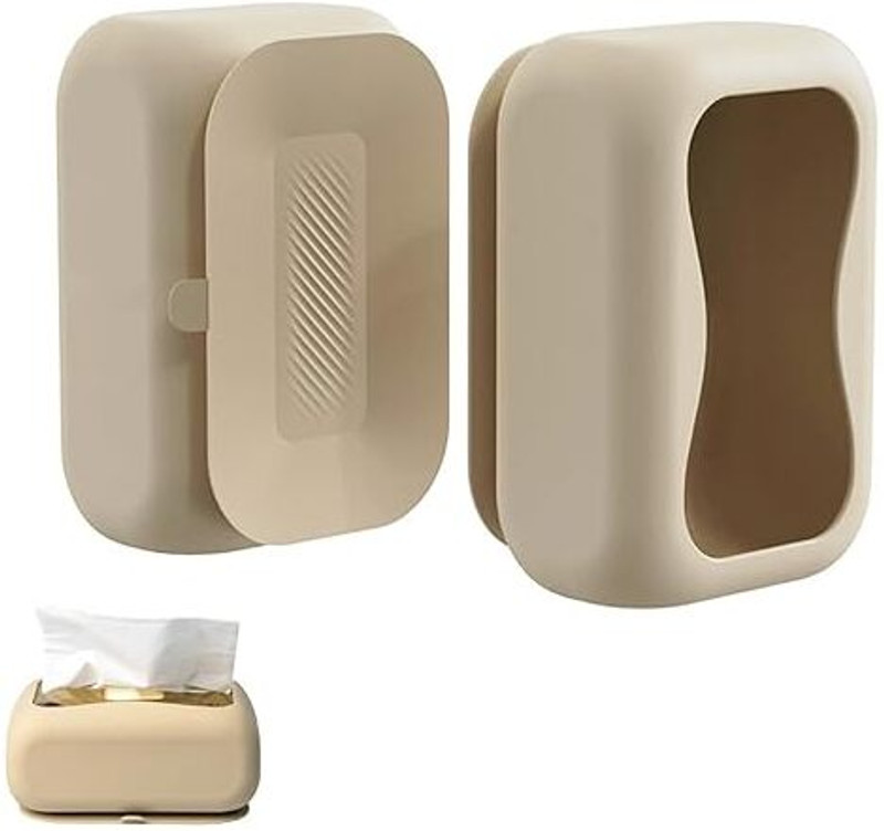 VAJIN Tissue Paper Holder Silicone Strong Suction Cup Tissue Box Paper Dispenser