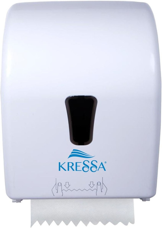 KRESSA AL201 Autocut Paper Towel Dispenser, Wall-Mount One-Hand Operation, 20cm Roll Capacity Paper Dispenser