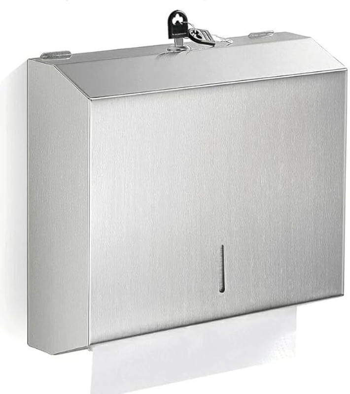 ShoppersHub PNQ SS Wall Mountable Rectangular Tissue Holder Dispenser Paper Dispenser