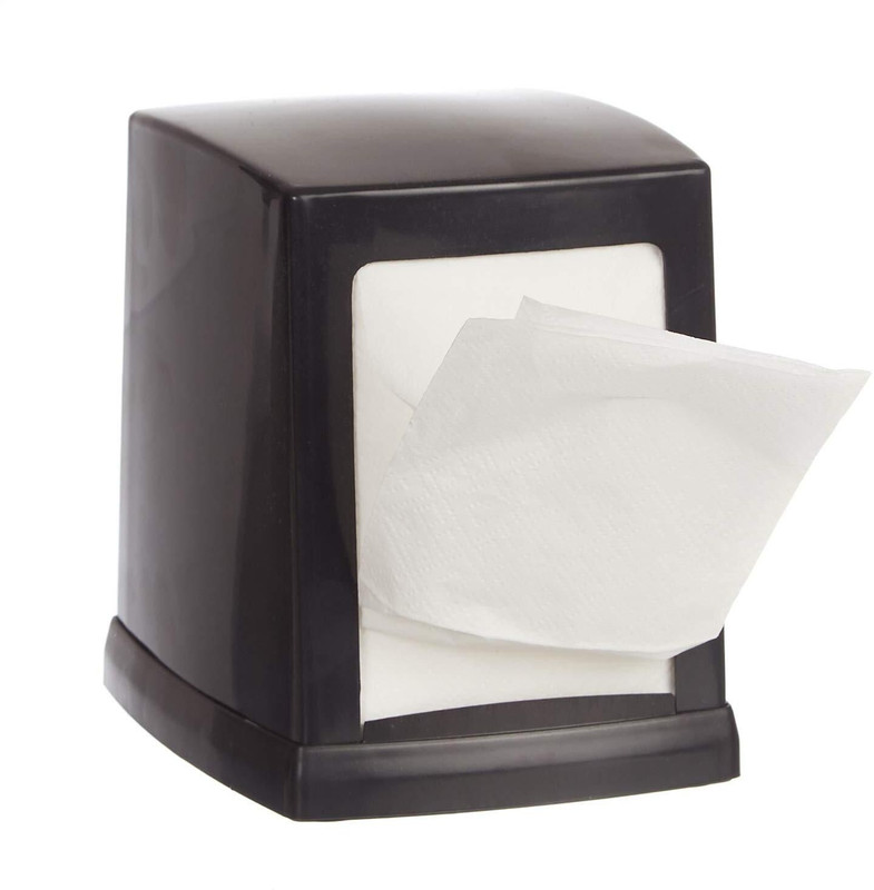 Showkeeen Double Side cube Table Top Tissue Dispenser - Black Paper Dispenser