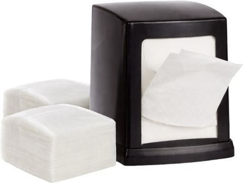 MJJ Premium L-Fold Tissue Box Holder Double-Sided Cube Table Top Tissue Dispenser Stylish&Functional Holder for Home Paper Dispenser