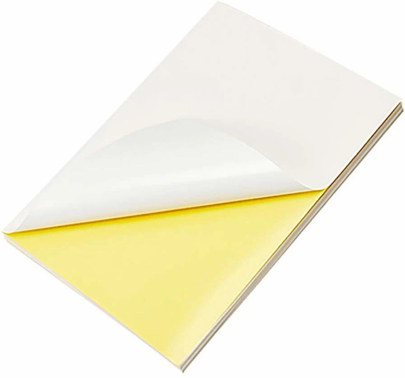 Akode A4 Glossy Sticker Paper-100 Sheets in 1 Pack Unruled A4 paper 120 gsm Photo Paper(Set of 100, White)