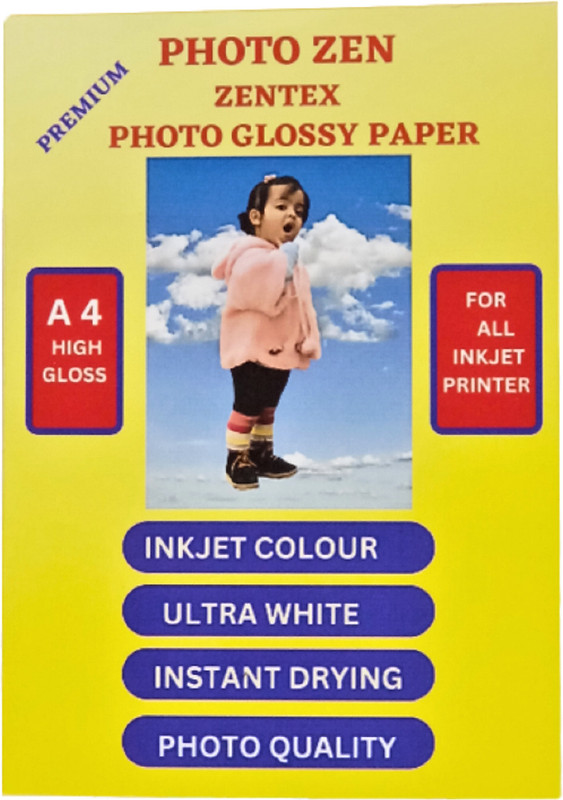 Ambika Sales Agencies INK JET GLOSSY A 4 150 gsm Photo Paper(Set of 1, White)