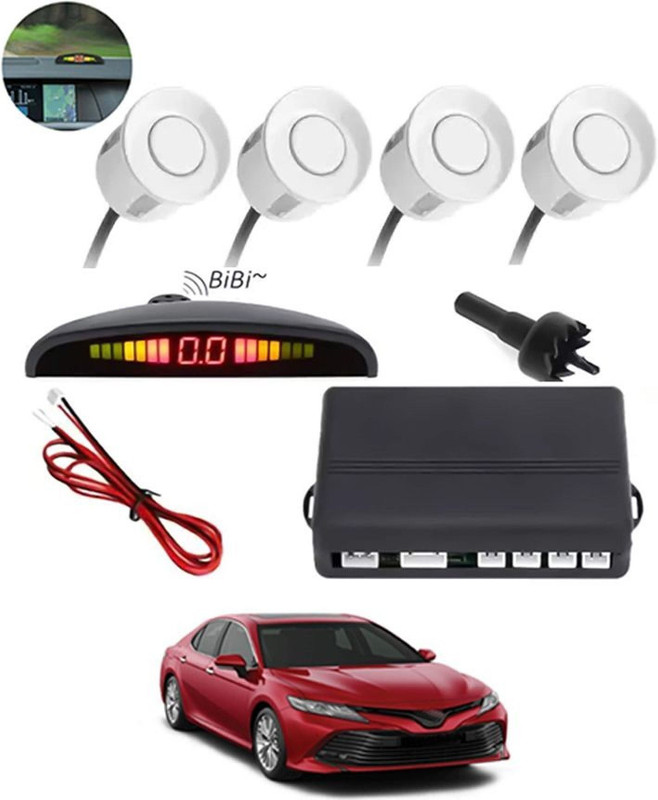 Aarsh Biker New-P_Universal 4 White Reverse Parking Sensor-AF25N316 New-P_Universal 4 White Reverse Parking Sensor-AF25N316 Parking Sensor(Ultrasonic Systems)